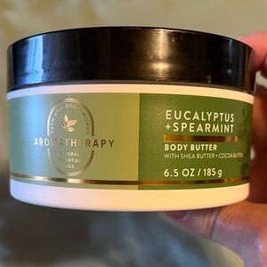 Bath and Body Works Eucalyptus + Spearmint Body Butter - Green and White NWT
